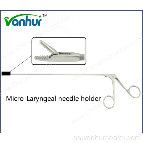 Pinzas para laringoscopia ORL Portaagujas microlaríngeas